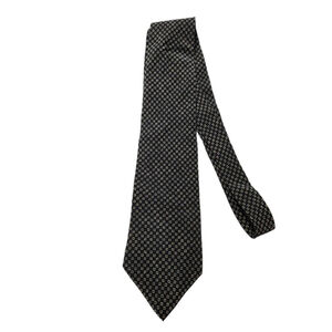 Men's Legacy by Belle Black Beige Patterned Silk Tie